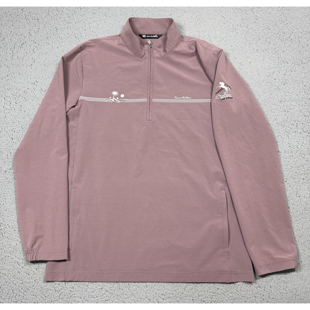 Travis Mathew Pullover Mens Medium 1/4 Zip Long Sleeve Stallion Mountain Golf